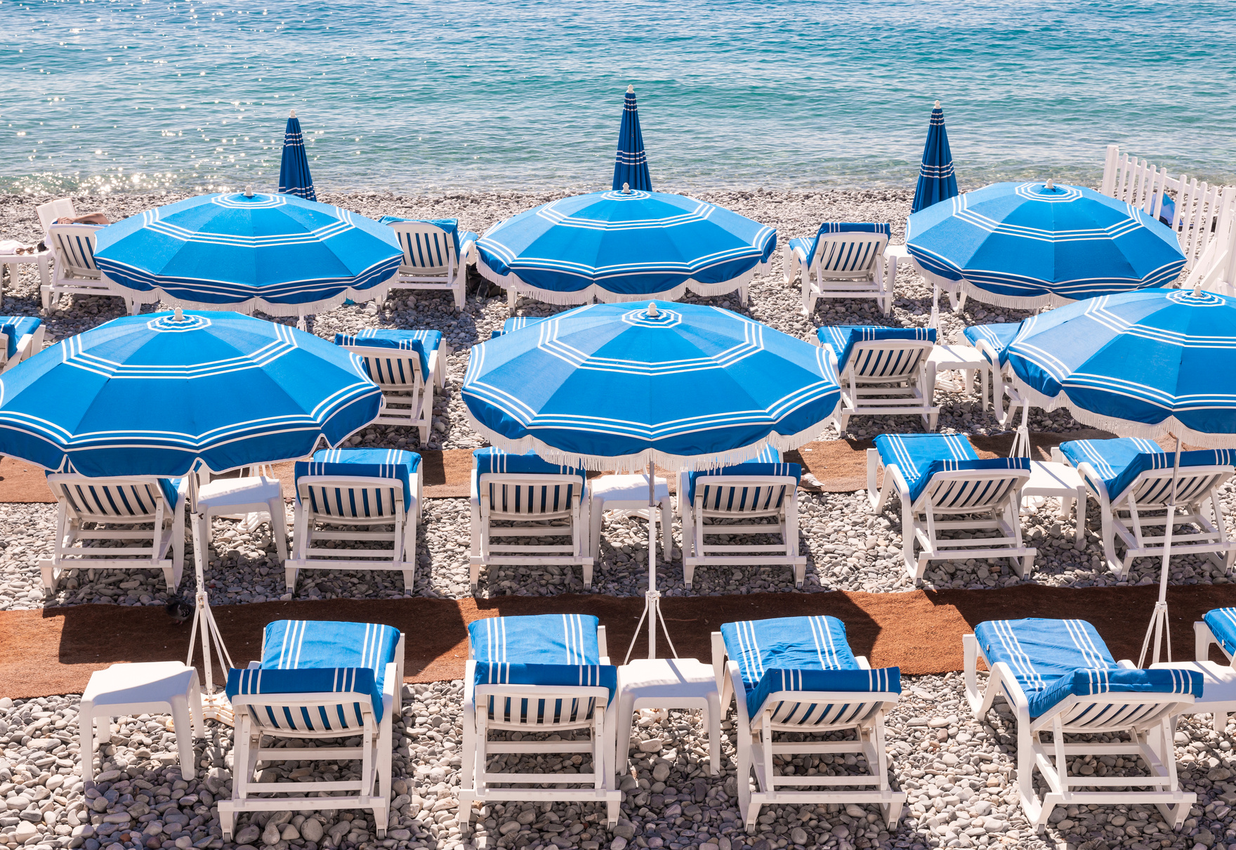 Blue Beach Umbrellas 